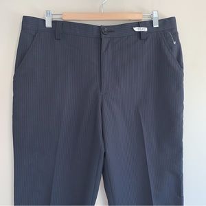 Under Armour Men Size 36 Pants Golf Stretch Striped Pockets Black